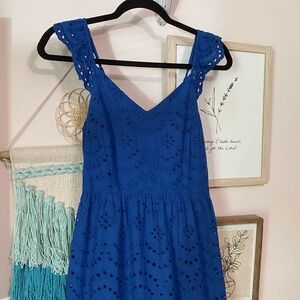 Sincerely Jules Vibrant Blue Eyelet Dress